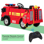 12v Kids Ride On Fire Engine back