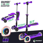 RiiRoo 3 in One Bambi Kids Scooter In Purple