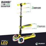 RiiRoo 3 in One Bambi Kids Scooter In Yellow