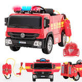 RiiRoo 12v Kids Ride On Fire Engine - 12V 2WD