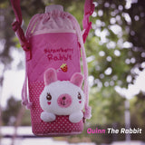 Kids Scooter Bottle Holder Accessory - Quinn The Rabbit