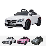 Mercedes Benz C63 AMG Licensed Ride on Car In White - 12V 2WD