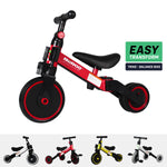 RiiRoo 3 in 1 Kids Tricycles Trike 3 Wheel Toddler Balance Bike Adjustable Seat