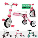 RiiRoo 2 in 1 Kids Tricycles Toddler Bike Trike 3 Wheels Folding 2 - 4 Years Old