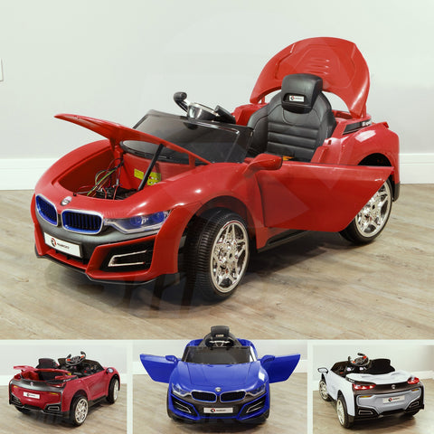 RiiRoo BMW i8 Style Ride On Car - 12V 2WD Red