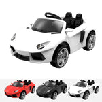 RiiRoo Lamborghini Aventador Style Mini Ride on Car - 12V 2WD White