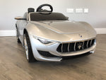 RiiRoo Maserati Alfieri Ride on Car - 12V 2WD Painted Silver