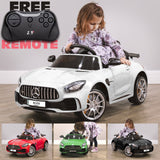 RiiRoo Mercedes Benz AMG GT R Ride On Car in white and remote control White