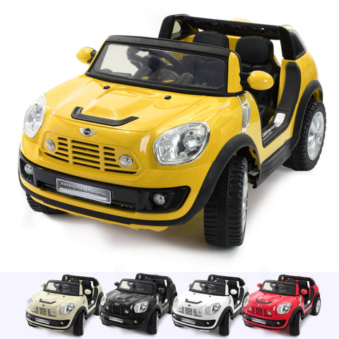 RiiRoo Mini Cooper Beach Comber Ride on Car - 12V 2WD Yellow
