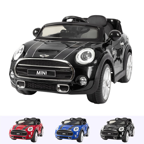 RiiRoo Mini Cooper S Ride On Car - 12V 2WD Black