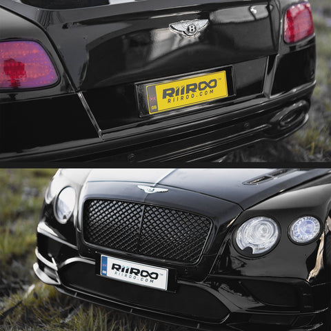 RiiRoo Personalised Self-Adhesive 14 x 4 cm Number Plate Stickers For Childrens Kids Ride on Car - UK Flag