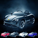 RiiRoo Porsche Mission E Taycan Style Ride on Car - 12V 2WD Black